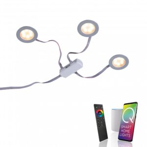 Paul Neuhaus Q-ELLI 1150-95 LED Einbauleuchten 3er-Set Aluminium